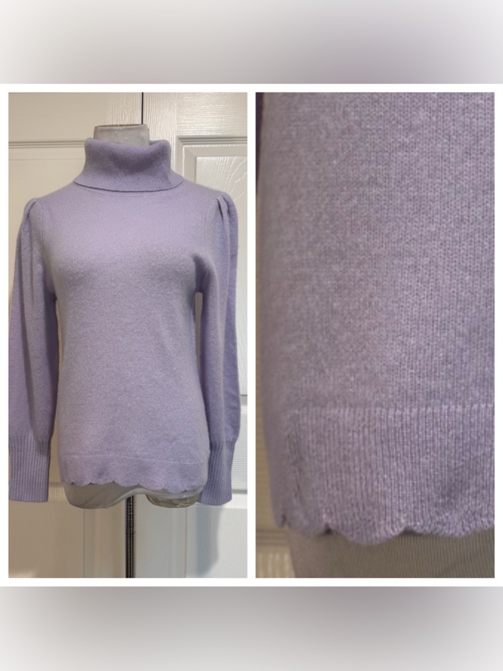Cashmere! White + Warren turtleneck cashmere sweater.